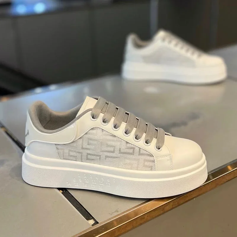 2026 New Men's Breathable Sneakers Fashion Trend Versatile Casual Shoes Thick soled Height Increasing Sports Running Shoes