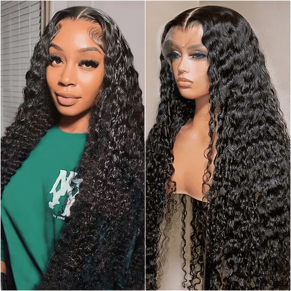 

30 40 Inch Deep Wave 13x6 HD Lace Frontal Human Hair Wig 200% Density Curl 360 Full Lace Frontal Wig Human Hair For Black Women