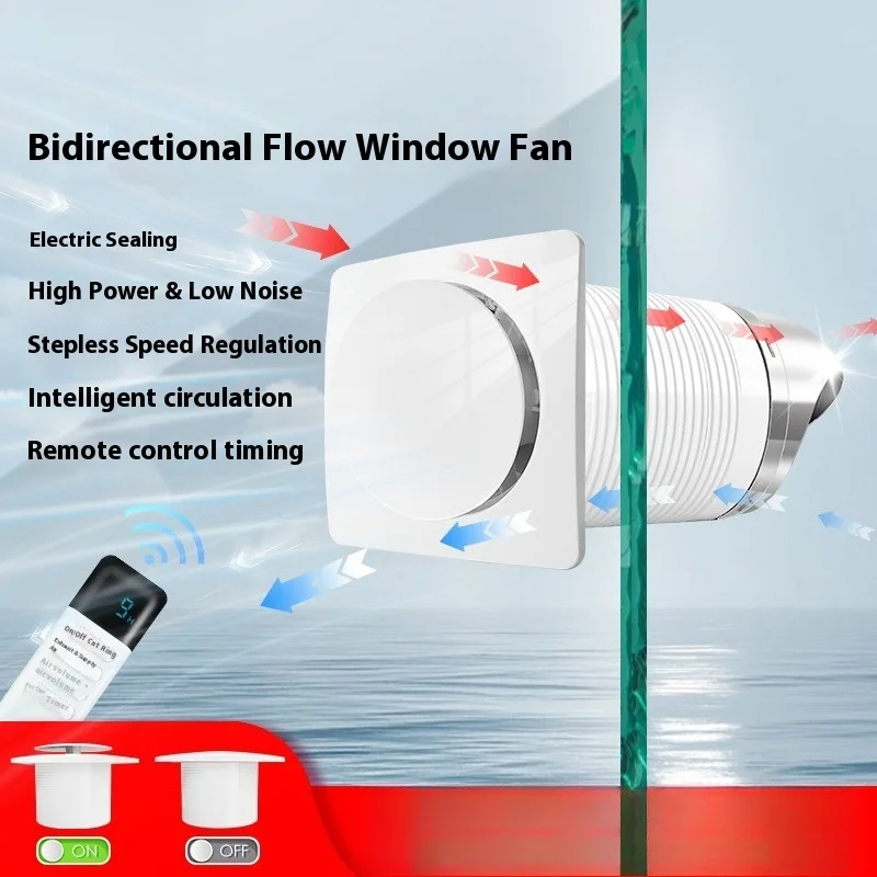 

type two-way air circulation living room light sound exhaust fan electric lifting airtight fan bathroom window exhaust fan