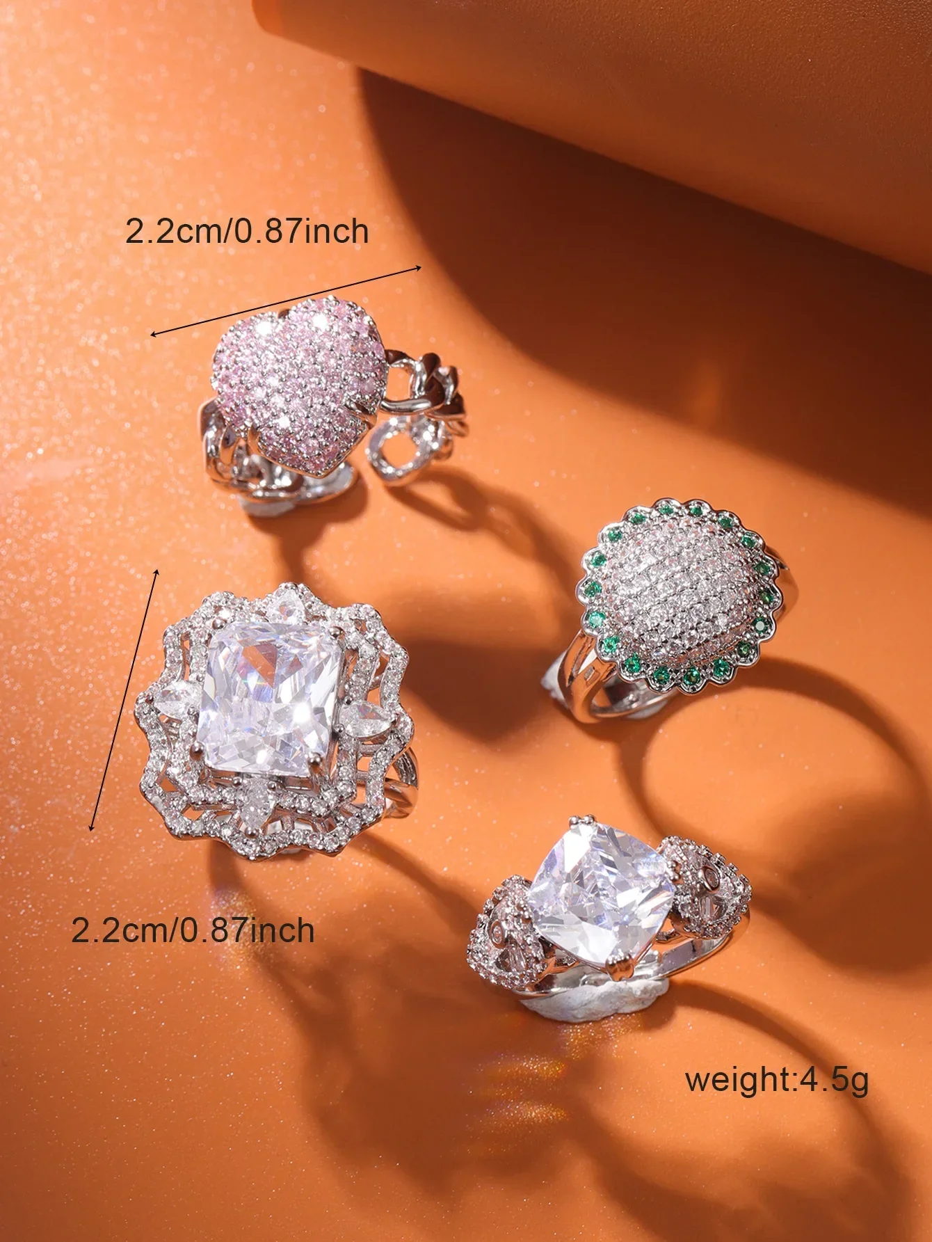 

New Love wedding ring, elegant and fashionable temperament Crystal from Austrian lively and eternal loyalty
