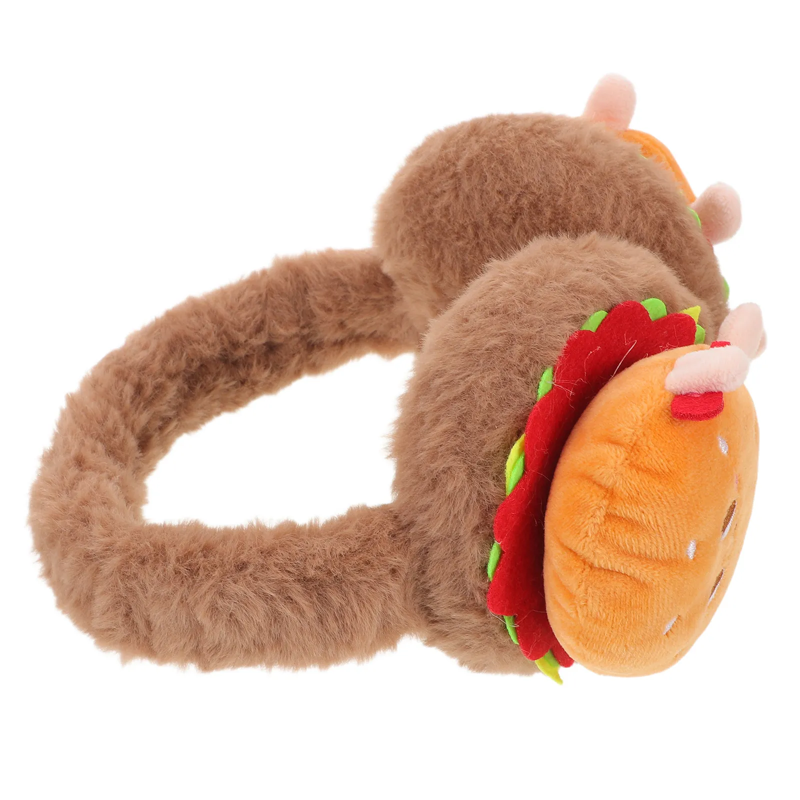 

Забавные плюшевые наушники-повязки в виде мультяшных бургеров и кексов, теплые зимние накладки для женщин от холода, новинка 2026 года