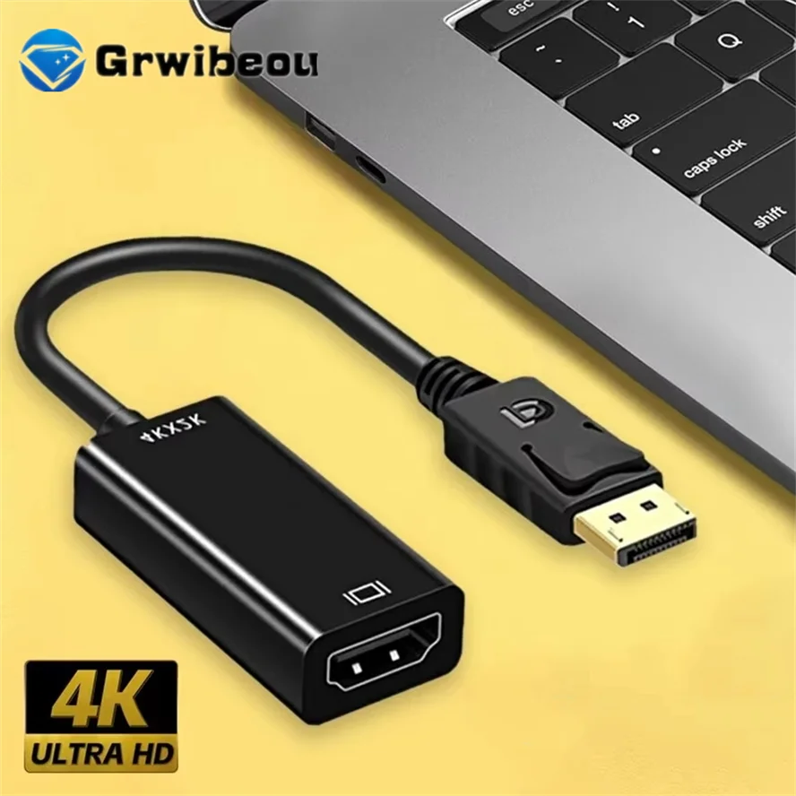 

4K DP to HDTV-compatible Adapter Converter 1080P Display Port Male DP to Female HD TV Cable Adapter Video Audio For PC Laptop TV