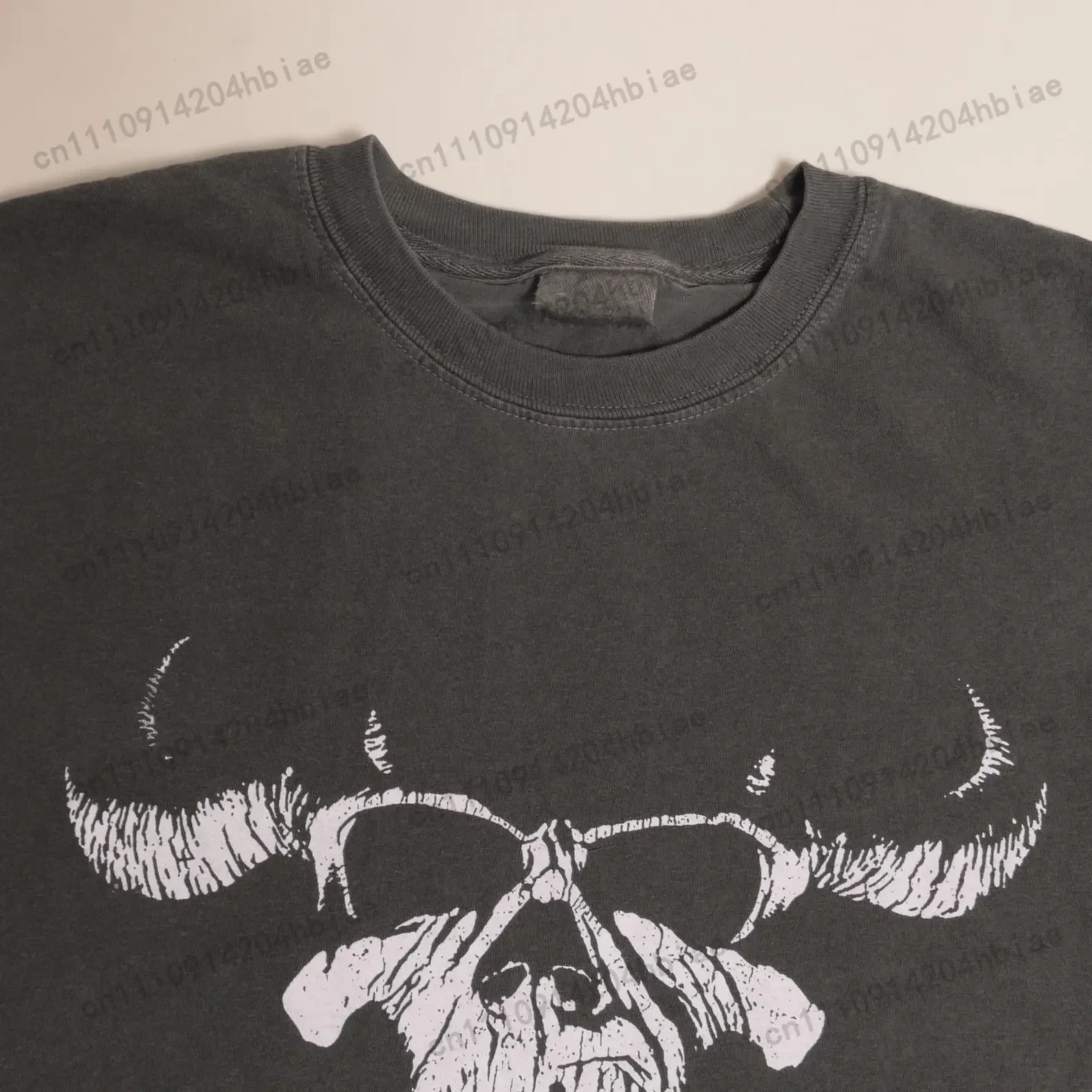 Danzig Band Tee Shirt Samhain American Gothic Doom Metal Punk Rock Heavyweight Boxy Fit Ultra Faded Shirt - XL
