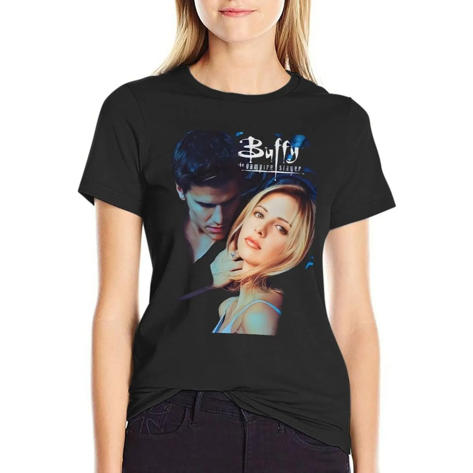 

Buffy and Angel T-Shirt lady clothes animal prinfor sublime workout shirts for Women