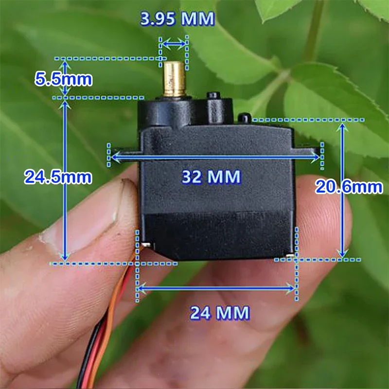 2pcs/lot 360 degree steering gear DC3V-6V 23-52rpm 12g five-wire metal gear Motor For climbing car