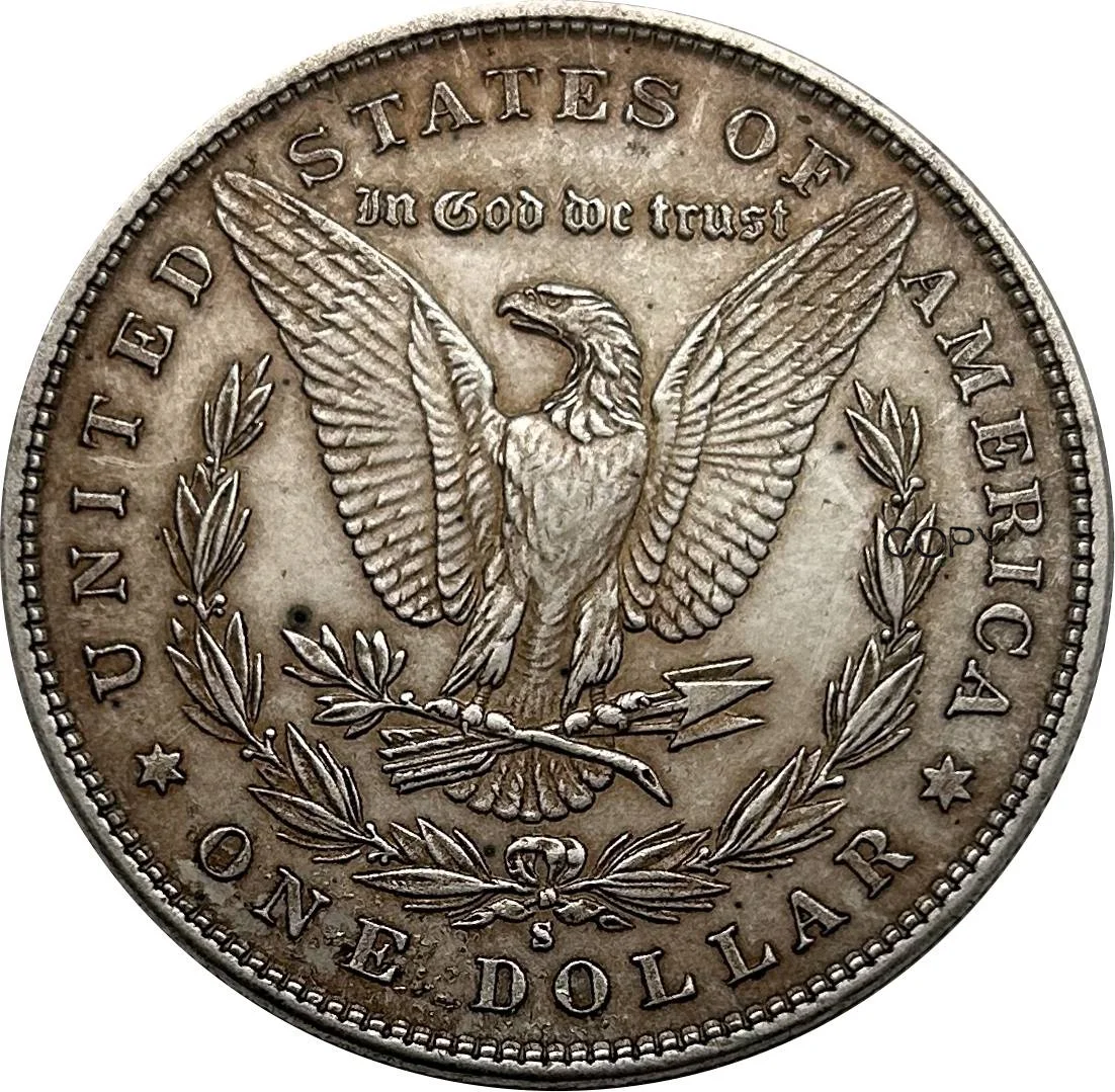 1893 S Coin United States Morgan 1 One Dollar Cupronickel Plated Silver Collectibles Copy Coins