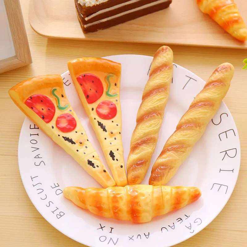 Lytwtw's-Kawaii Pizza Hot Dog Bread Stationery Creative Ballpoint Pen Office and School Supplies Cute 1 Piece