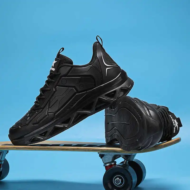 

Низкие слипоны для горного туризма Мужская туристическая обувь Черно-белые кроссовки Спортивные шоу оптом для перепродажи