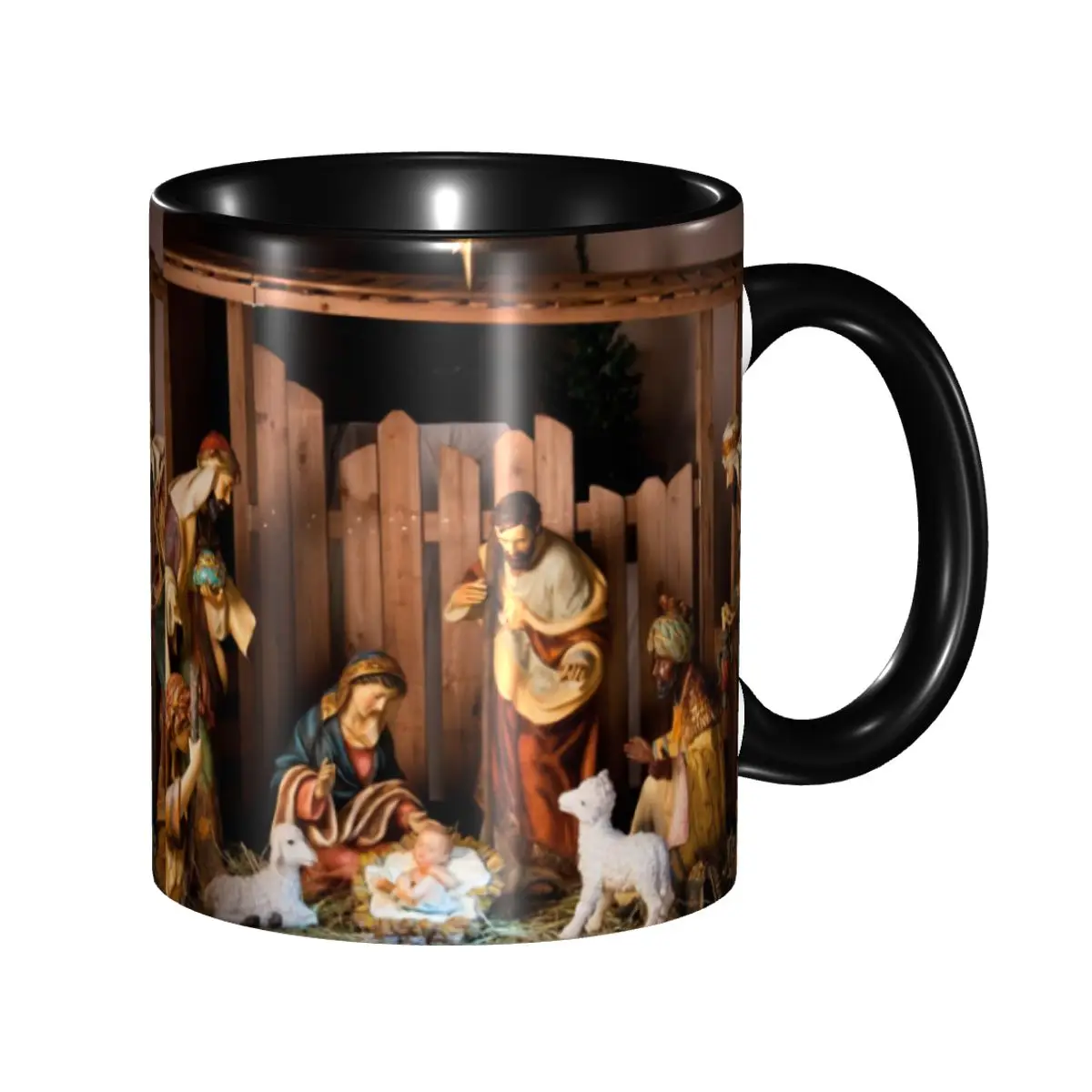 Jesus Nativity Holy Family Coffee Mug DIY Custom Christian God Ceramic Milk Tea Mug