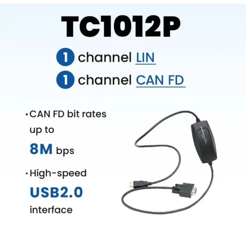 1 CAN FD/LIN to USB interface - Portable and easy to install device - TC1012P