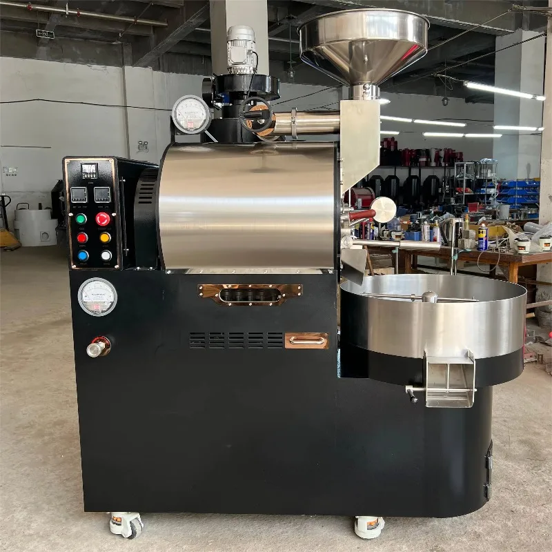 Small Electric Gas Hot Air Coffee Roaster 1kg 3kg 6kg Sample Capacity for Commercial Test Custom