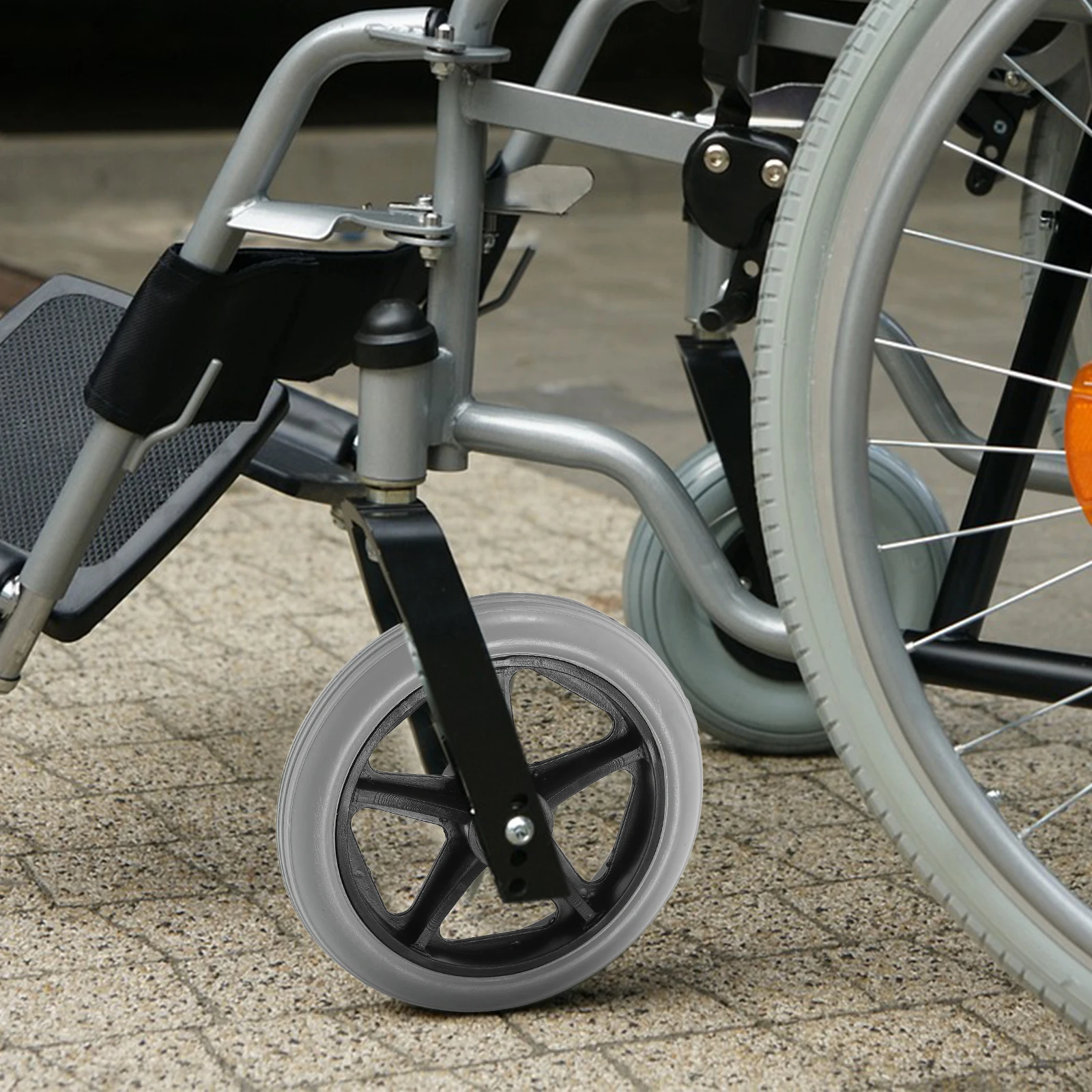 

6 Inch Front Caster Wheels Replacement Swivel Casters Material Strong Load Bearing 360 Degree Rotation Chair Office