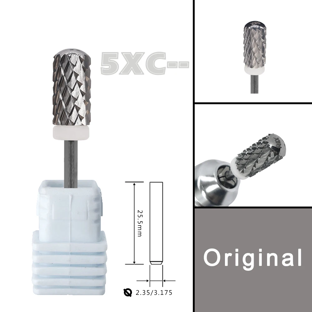 RolinStar 6.6 Großer Runder Aufsatz für Sicherheits-Nagelbohrer 4XC 5XC Original Acrylpulver-Dipping-Killer-Entferner Stärkste Nagelbohrer-Bits