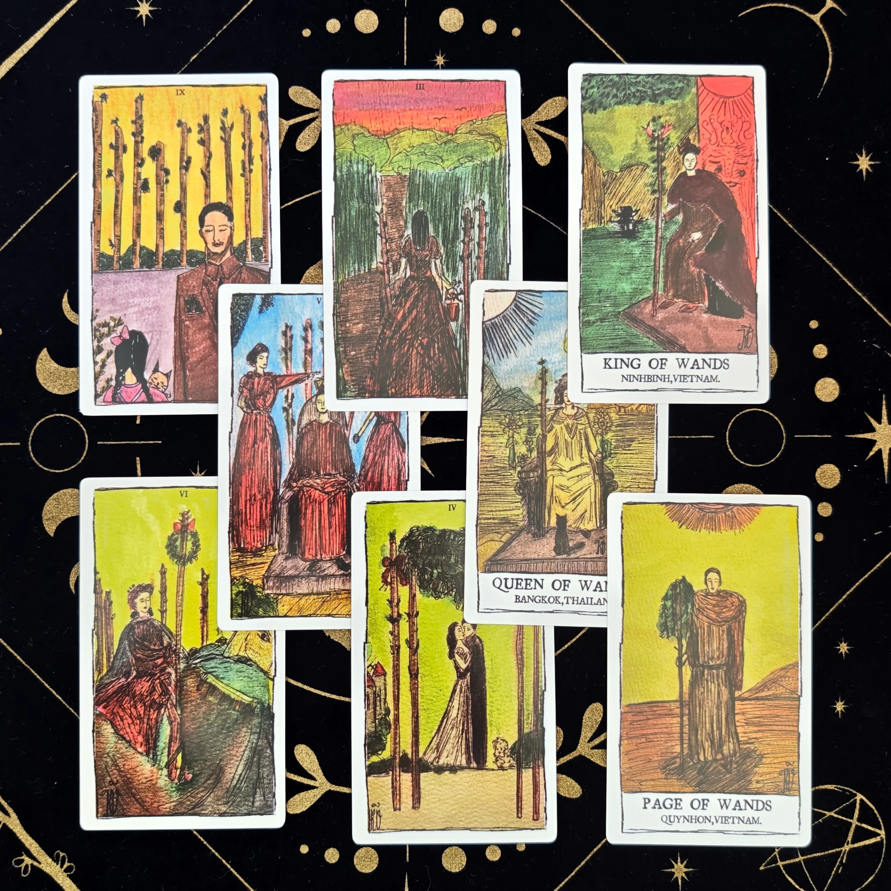 12*7cm Quen Forget Tarot 78 Pcs Cards --Vibrant Colors Throughout The Deck, To Uplift The Energy of The Reader