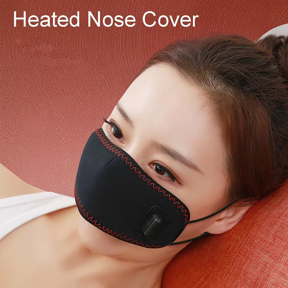 Heated Nose Pads 3 Gears Timing Warmer Resistant Heating Nose Covers Snoring Allergic Prevention Relax Respiration Good Sleeping