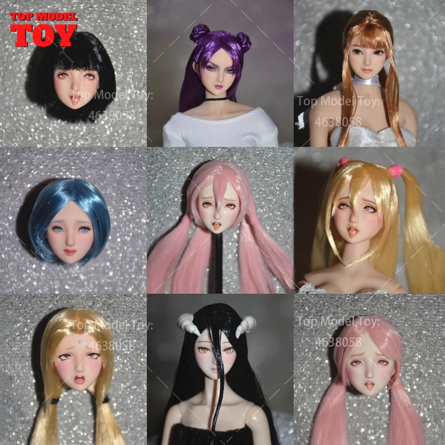 1/6 Customization Beauty Obitsu Head Anime characters Girl Makeup Head Model For 12