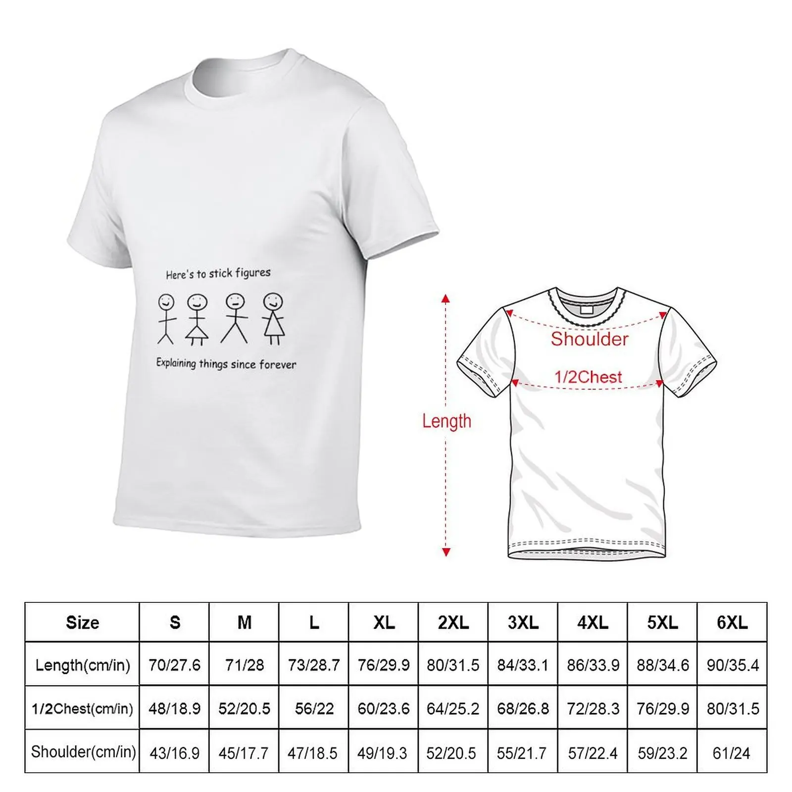 Here's to stick figures T-Shirt vintage clothes boys animal print Men's t shirts