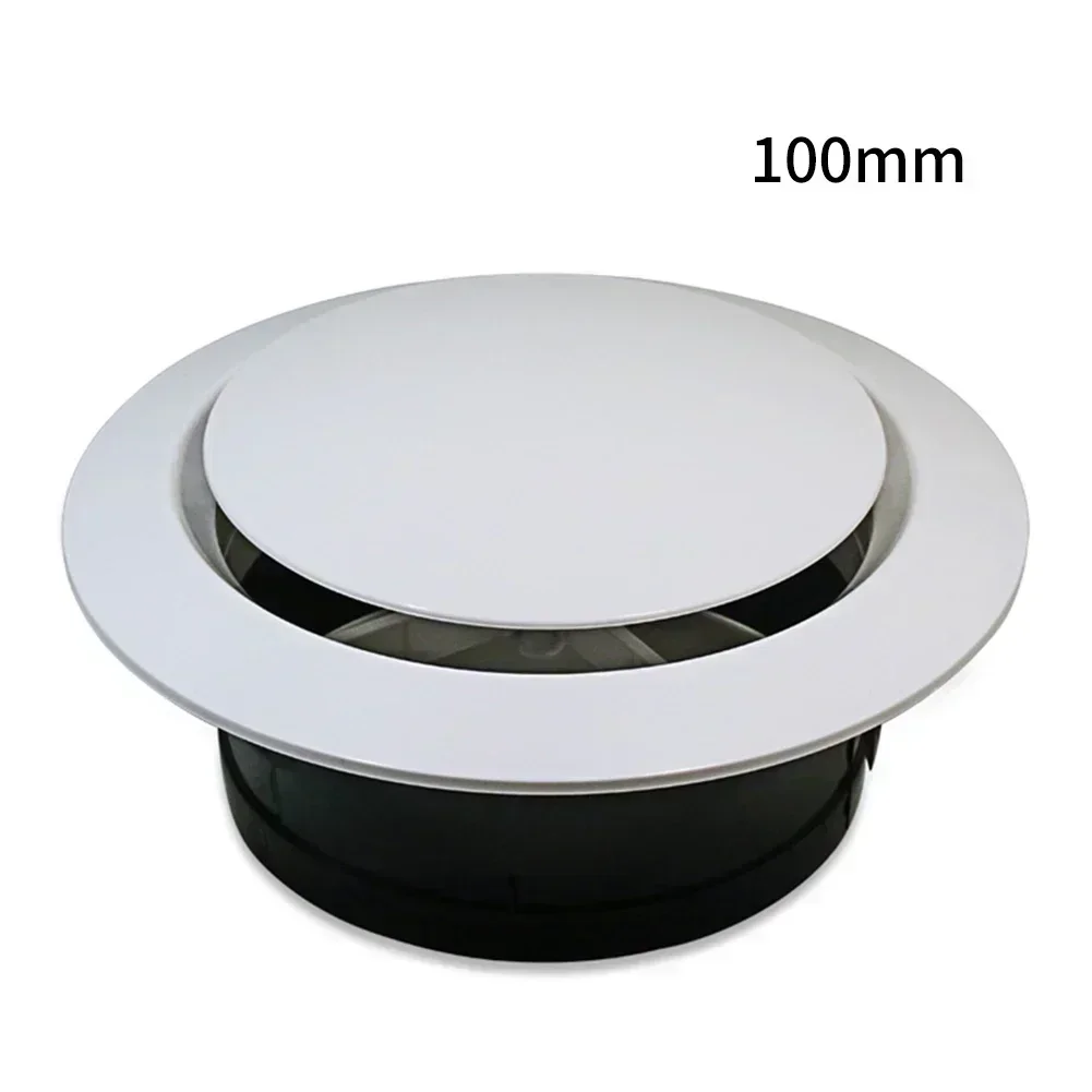 Vent Cover 75MM, 100MM, 150MM, 200MM ABS Air Conditioning Ventilation Diffuser Adjustable Louver Circular Air Outlet