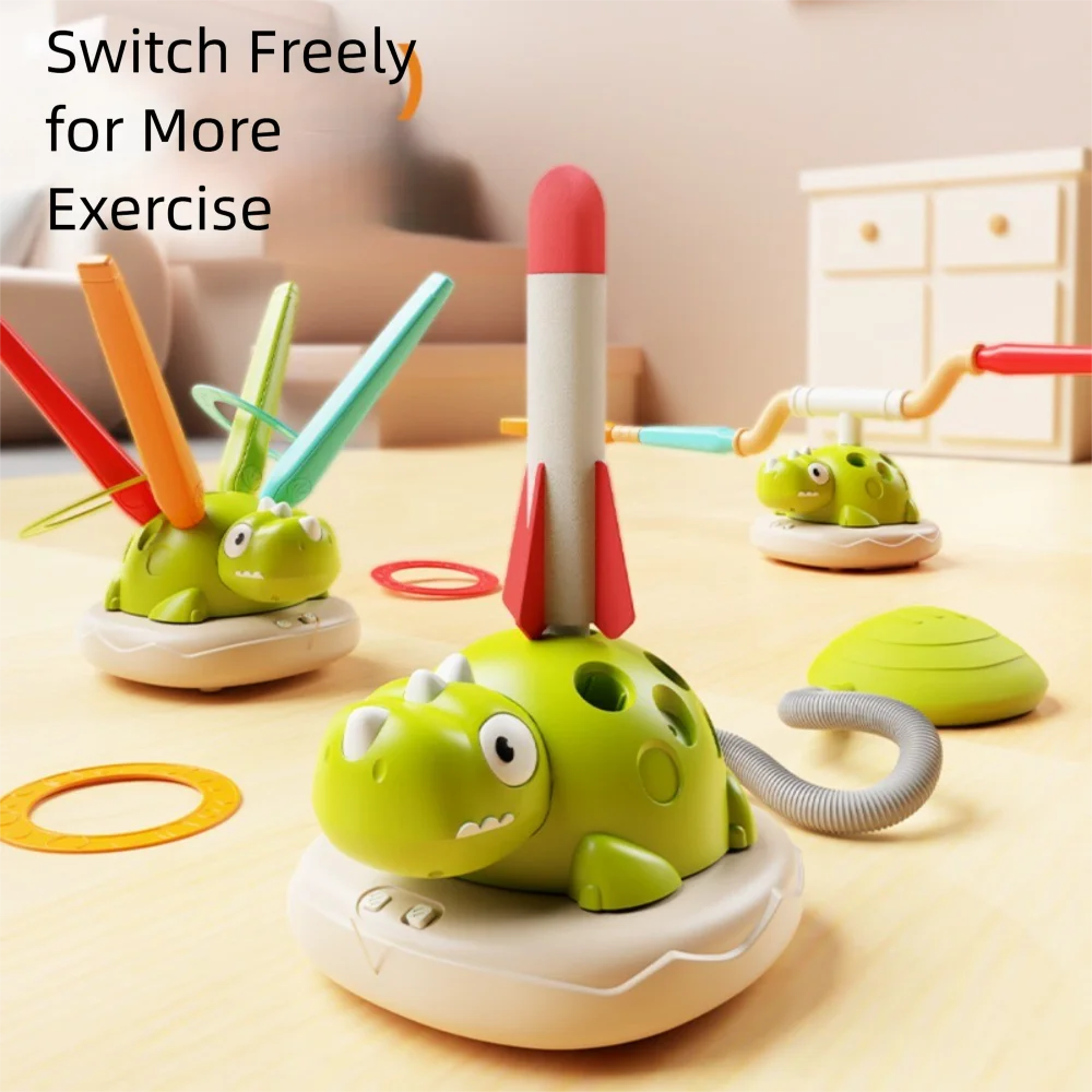 Dinosaur Sensory Training Toys Threeway-One Energy Consumption Outdoor Sports Equipment Skipping Rope Ring Rocket