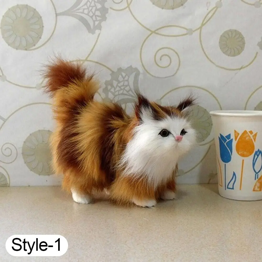 

Cute Faux Fur Gift Model Plush Cat Toy Kitten Doll
