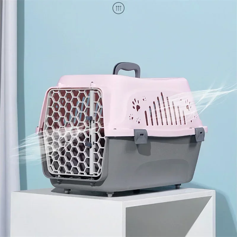 

Outdoor Small Pet Carrier Cat Box Breathable Travel Carrier Box Durable Puppy Kitten Rabbit Cage Airline Approved Transport Cage