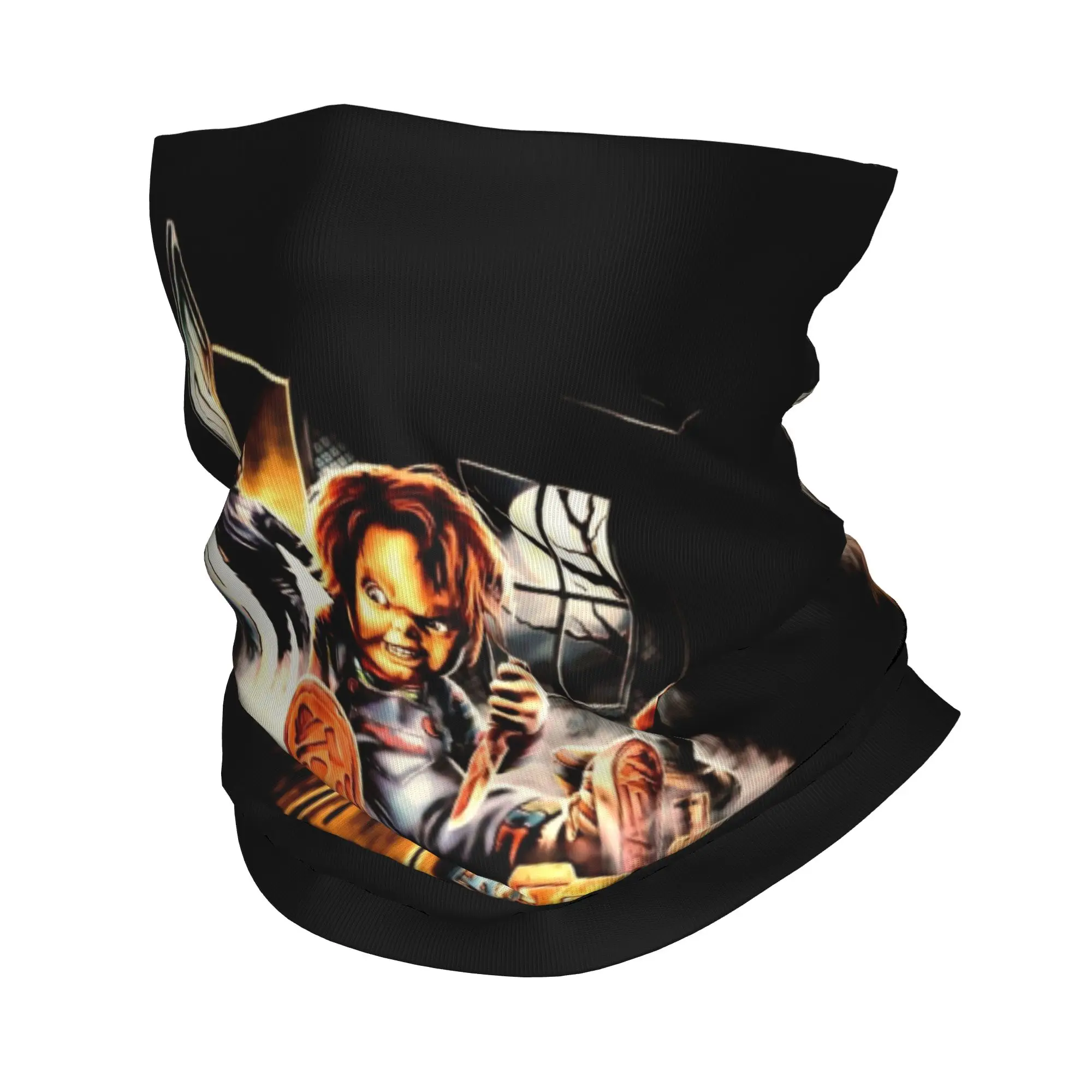 Custom Scary Movies Child's Play Bandana Neck Gaiter UV Protection Face Scarf Cover Men Women Chucky Killer Headwear Tube
