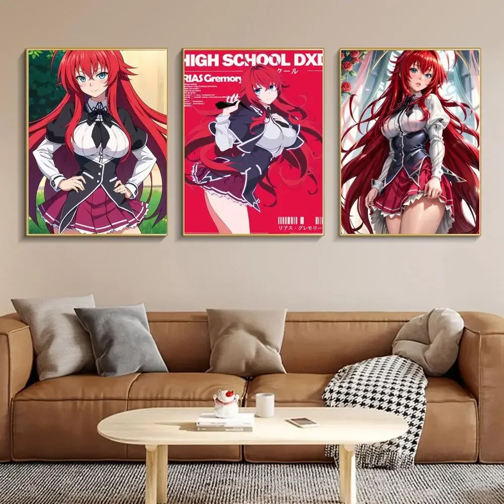 1pc Rias Gremory Anime Girls Poster Paper Print Home Living Room Bedroom Entrance Bar Restaurant Cafe Art Painting Decor