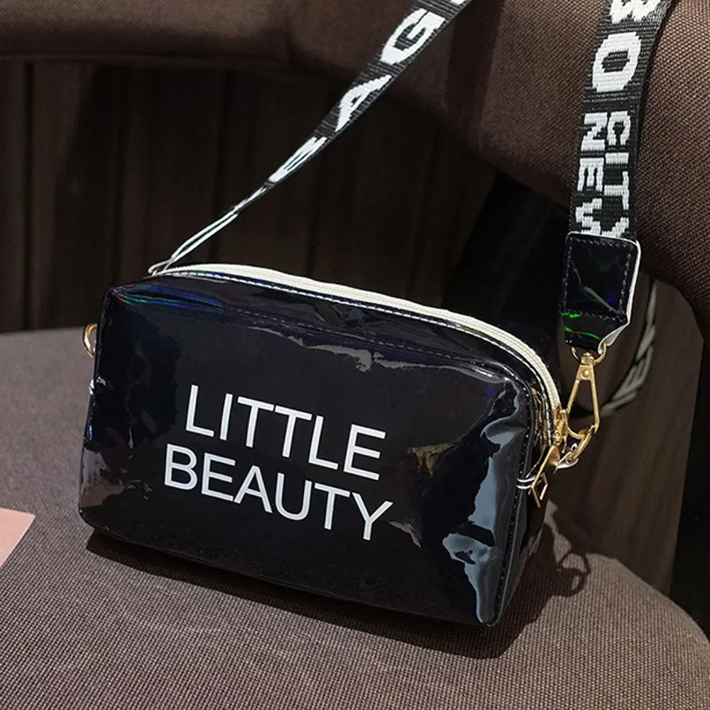 

Street Fashion Letter PVC Over The Shoulder Crossbody Bag Handbag Women Messenger Bag Square Bag Korean Style Bag