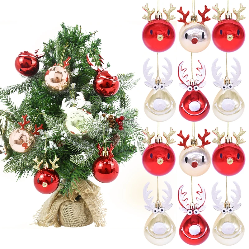 

2pcs Christmas Balls Ornaments Xmas Tree Hanging Bauble Pendant Merry Christmas Party Decorations For Home New Year Navidad 2025