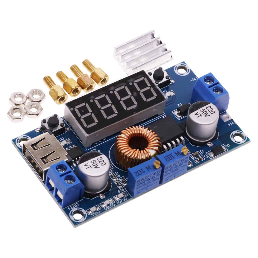 DC-DC XL4015 5A Digital LED Drive Lithum Battery Charger Module CC/CV USB Step Down Buck Converter With Voltmeter Ammeter