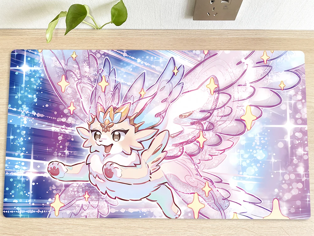 YuGiOh Table Playmat Purrely TCG CCG Mat Trading Card Game Mat Mouse Pad Gaming Play Mat 60x35cm Free Bag