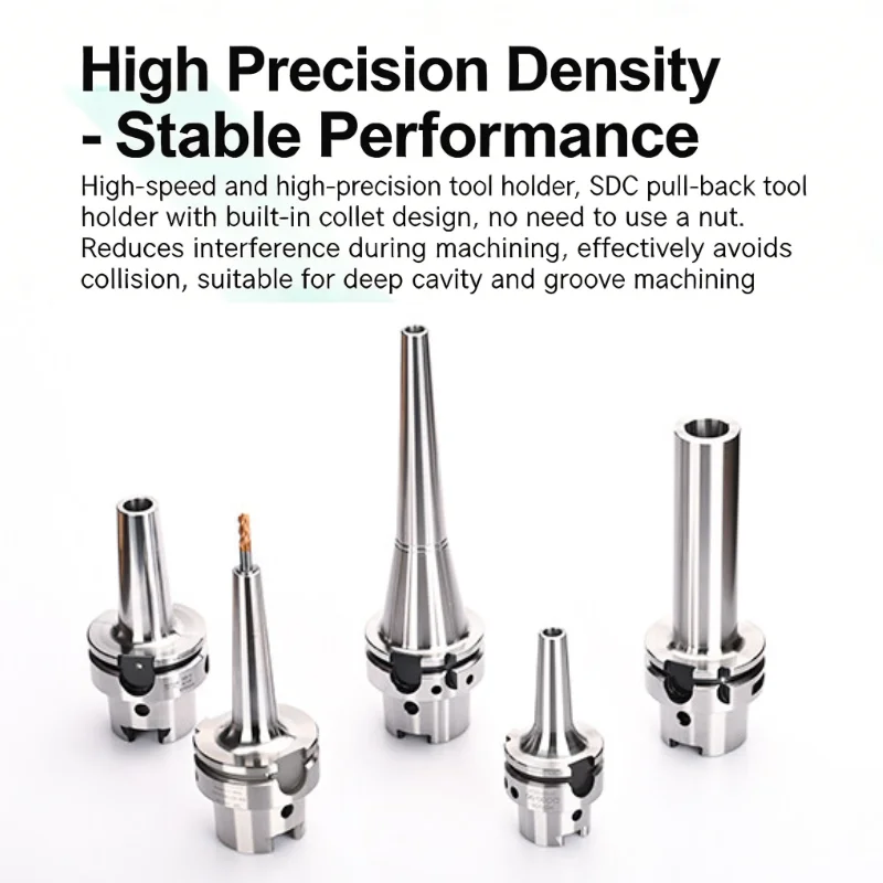 HSK25E/32E/40E HSK63A DC4 DC6/8 Pull-back Tool Holder HSK SDC High Precision Speed Collet Tool Holder for Deep Cavity Machining