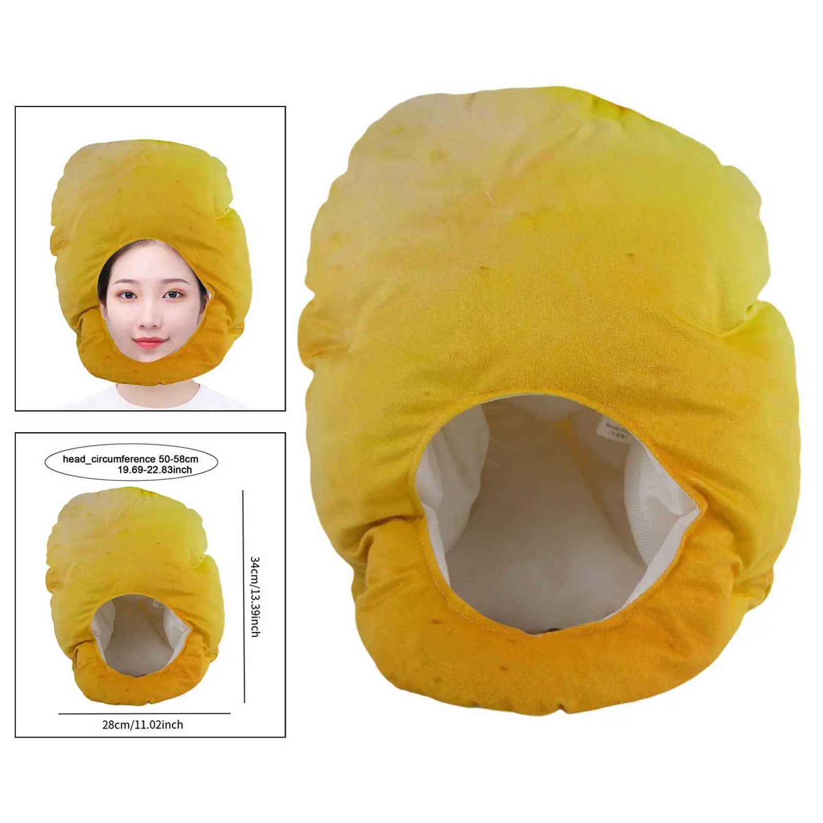 

Potato Head Hat Photo Props Fruit Cap for Carnival Stage Performance Masquerade