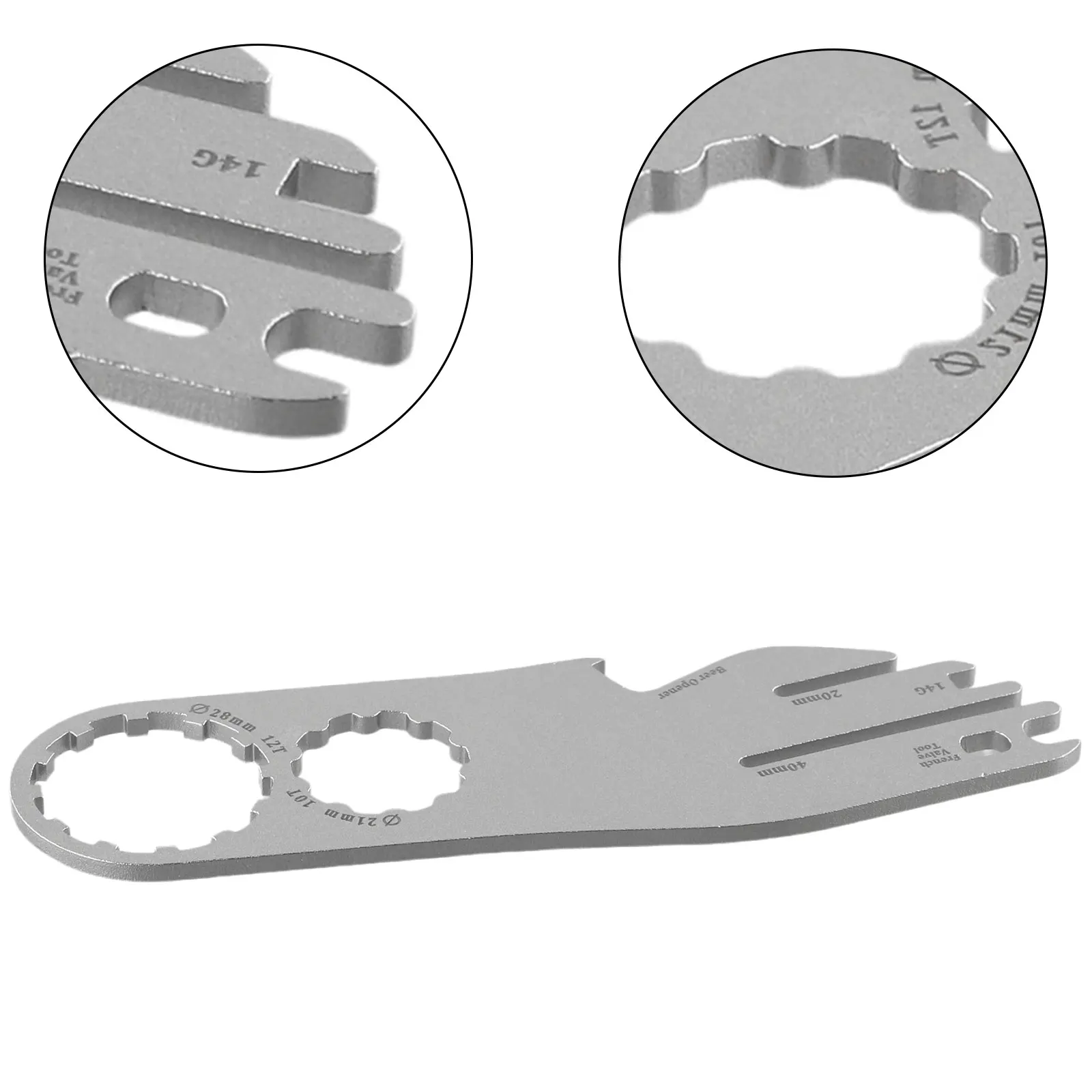 Multi-functional Bike Disc Brake For Rotor Alignment Tool 3 Slot Depth 40mm 20mm 14G Spokes Wrench Bicycle Fork Cap Wrench Parts