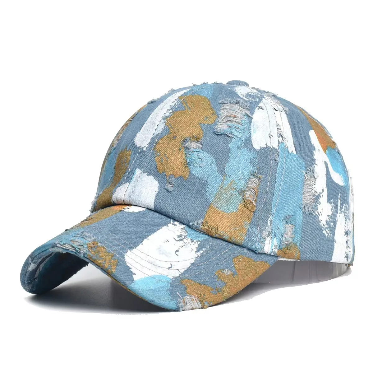 New Personalized Graffiti Baseball Cap, Trendy Japanese Style Hard Top Outdoor Sunshade Cap