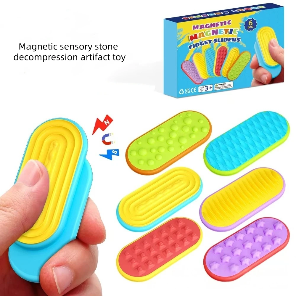 

Magnetic Focus Beads Sensory Fidget Magnetic Sensory Stones Silicone Magnetic Slider Stress Relief Toy