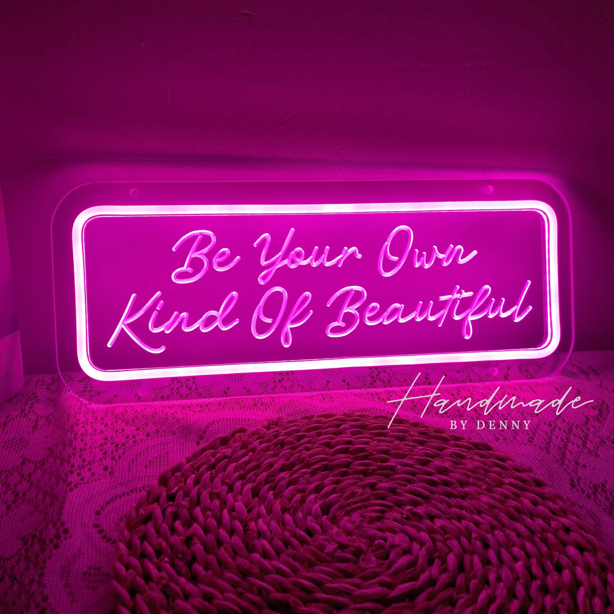 

Неоновая вывеска «Be Your Own Kind Of Beautiful» для декора стен, розовый декор для комнаты, светодиодные неоновые вывески для декора стен, декор для спальни, подарок для девушки
