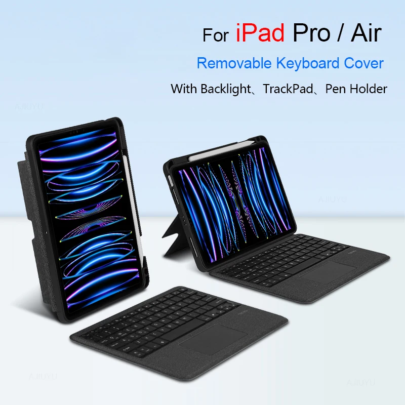 

Волшебная клавиатура для iPad Pro 11 12,9 Air 5 4 Air3 7/8/9 поколения 10,2 Pro 10,5, Магнитный чехол для клавиатуры с держателем для ручки