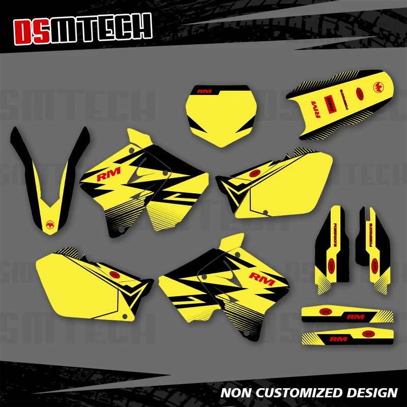 DSMTECH For SUZUKI RM125 RM250 RM 125 RM 250 2001 2002 2003 2004 2005 2006 2007-2012 Graphics Decals Stickers Motorcycle 001