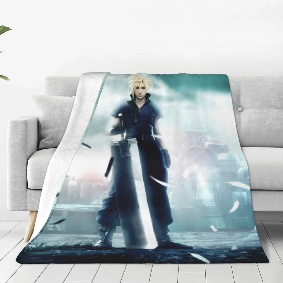 F-Final-Fantasy Plush Flannel Blanket - Warm and Snuggly Fleece Throw for Couch, Bed, and Camping Adventures Any Time of Year