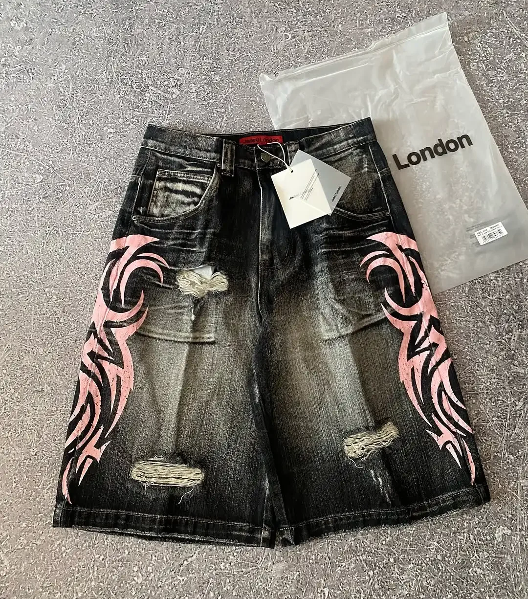 Y2k marca na moda denim shorts borlas design vintage shorts feminino rua hip hop moda harajuku punk cintura alta calças de perna larga