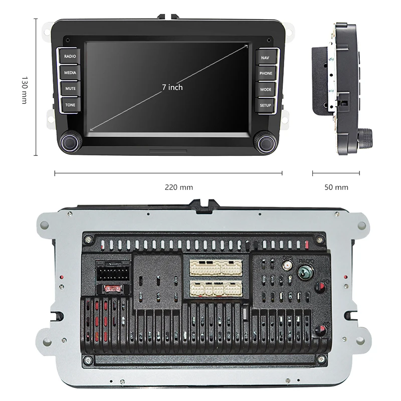 Android 10 Car Radio, 2Din, GPS, Multimedia Player, for Car VW, Volkswagen, Golf, Polo, Skoda, Rapid Octavia, Tiguan, Passat b7