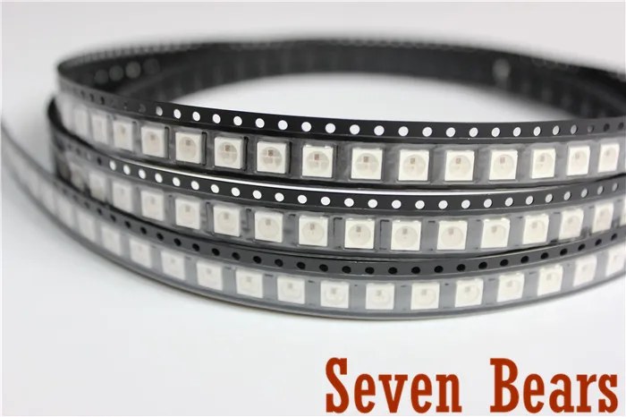 Individually Addressable WS2812B 5050 SMD RGB LED Chip Digital Pixels White/Black Leds DC5V 100~1000Pcs