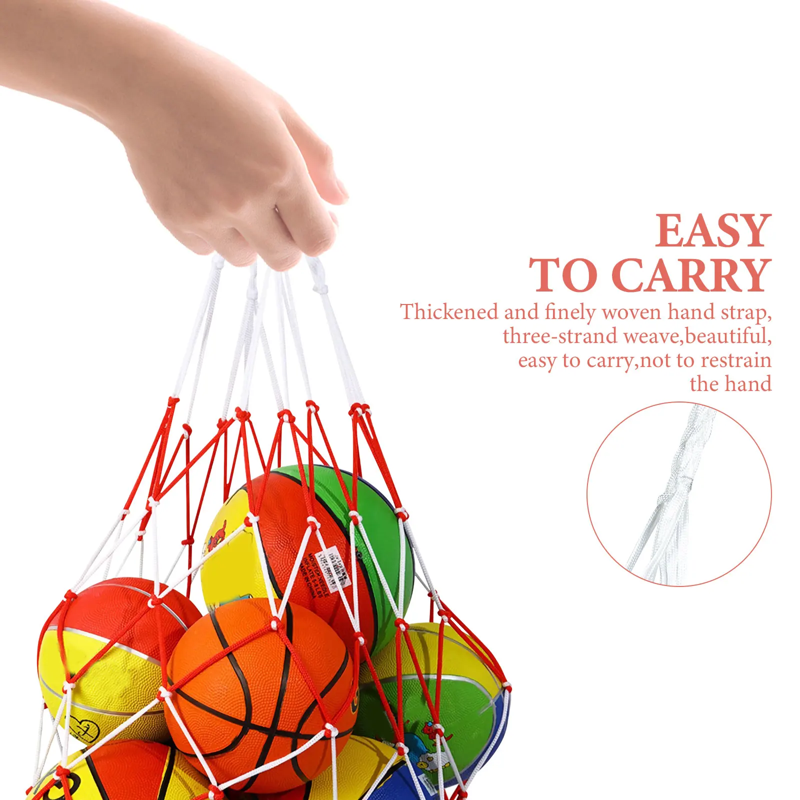 Rede de basquete de alta capacidade saco 7 5 bolas 3 bolas esportes bola carregando net treinamento saco de armazenamento futebol