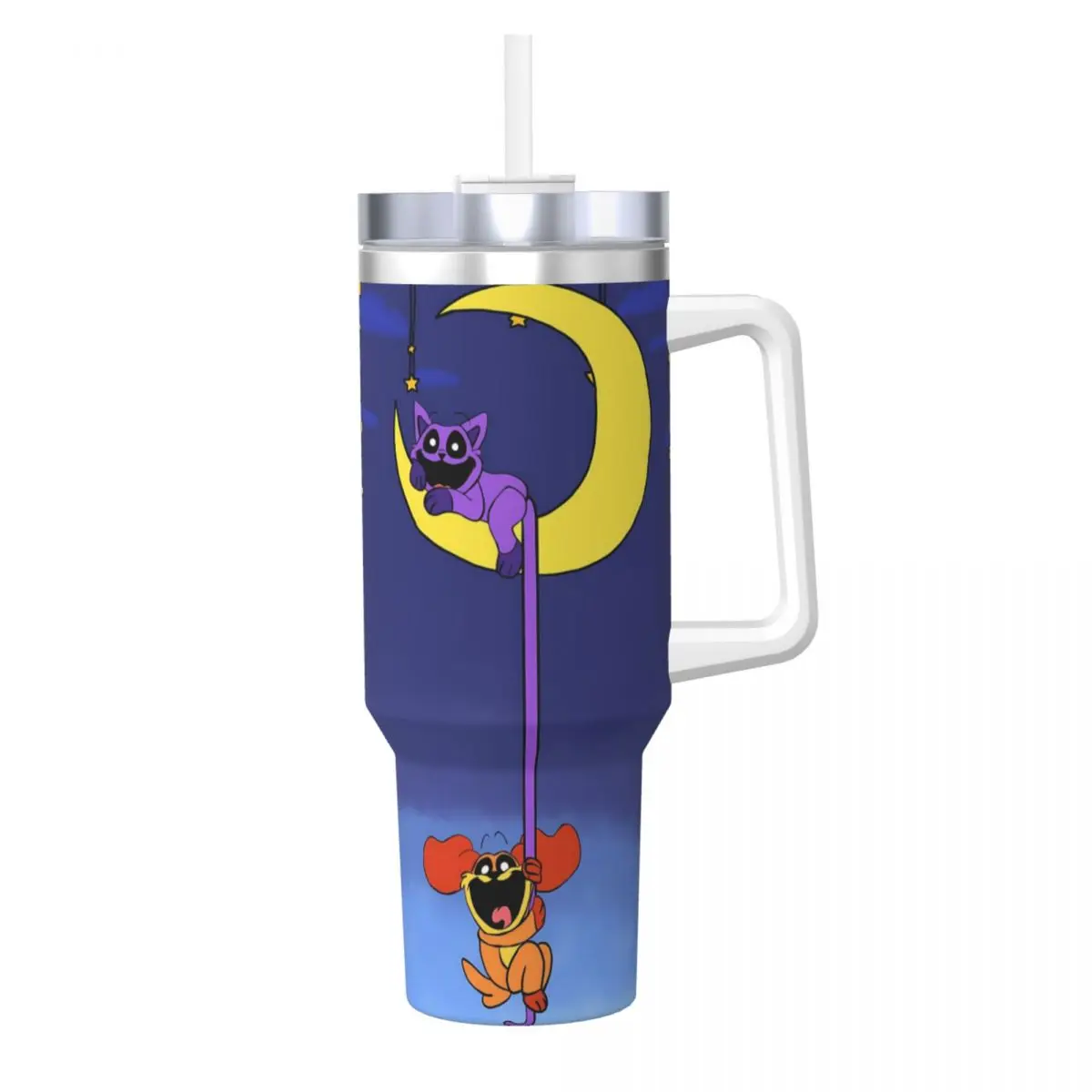 Smiling CatNap Dogday Stainless Steel Tumbler Travel Mugs Cup Large Thermal Mug Leakproof Cold Drink Milk Tea Water Bottle