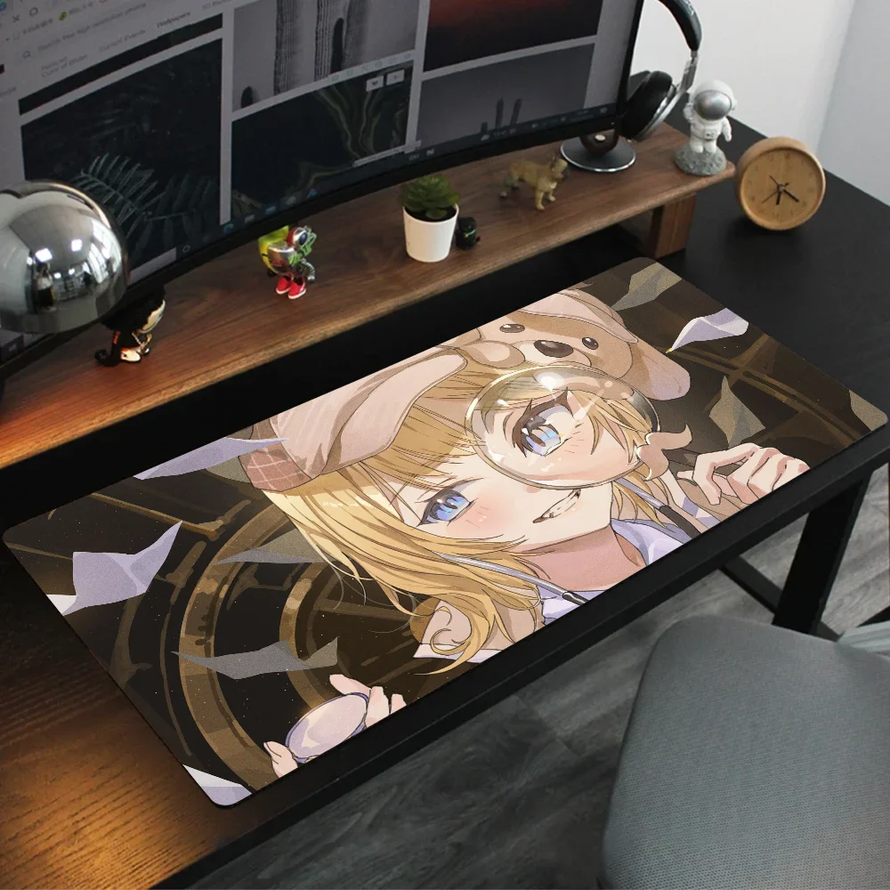 1pc Hololive Watson Amelia Game Anime Mouse Pad Mouse Mat Desk Mat With Pad Gaming Accessories Prime Gaming XXL