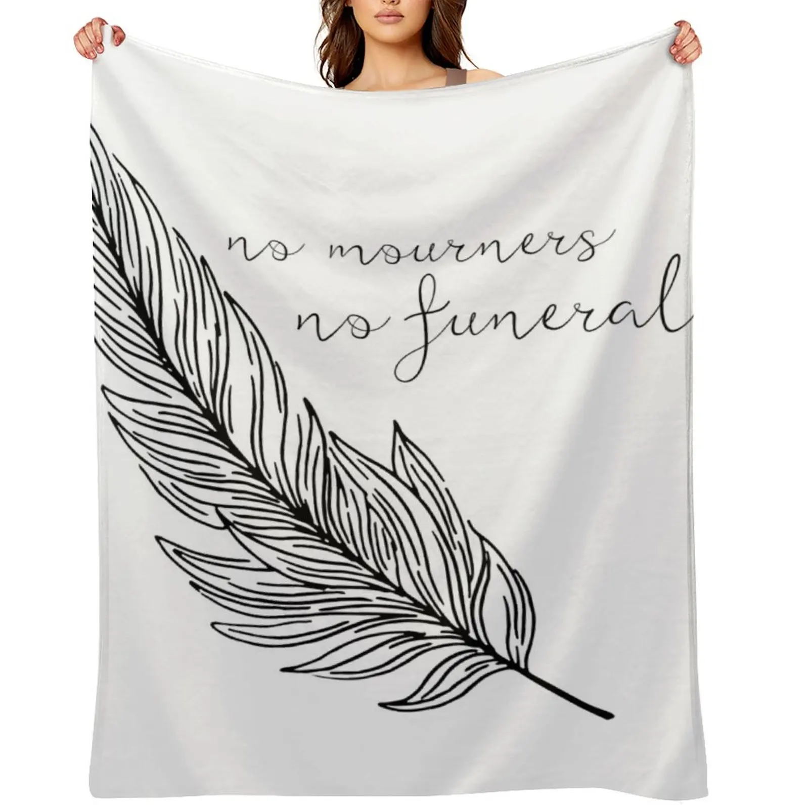 

No Mourners No Funerals Minimalist Six of Crows Design Throw Blanket Soft Loose decorative valentine gift ideas Blankets