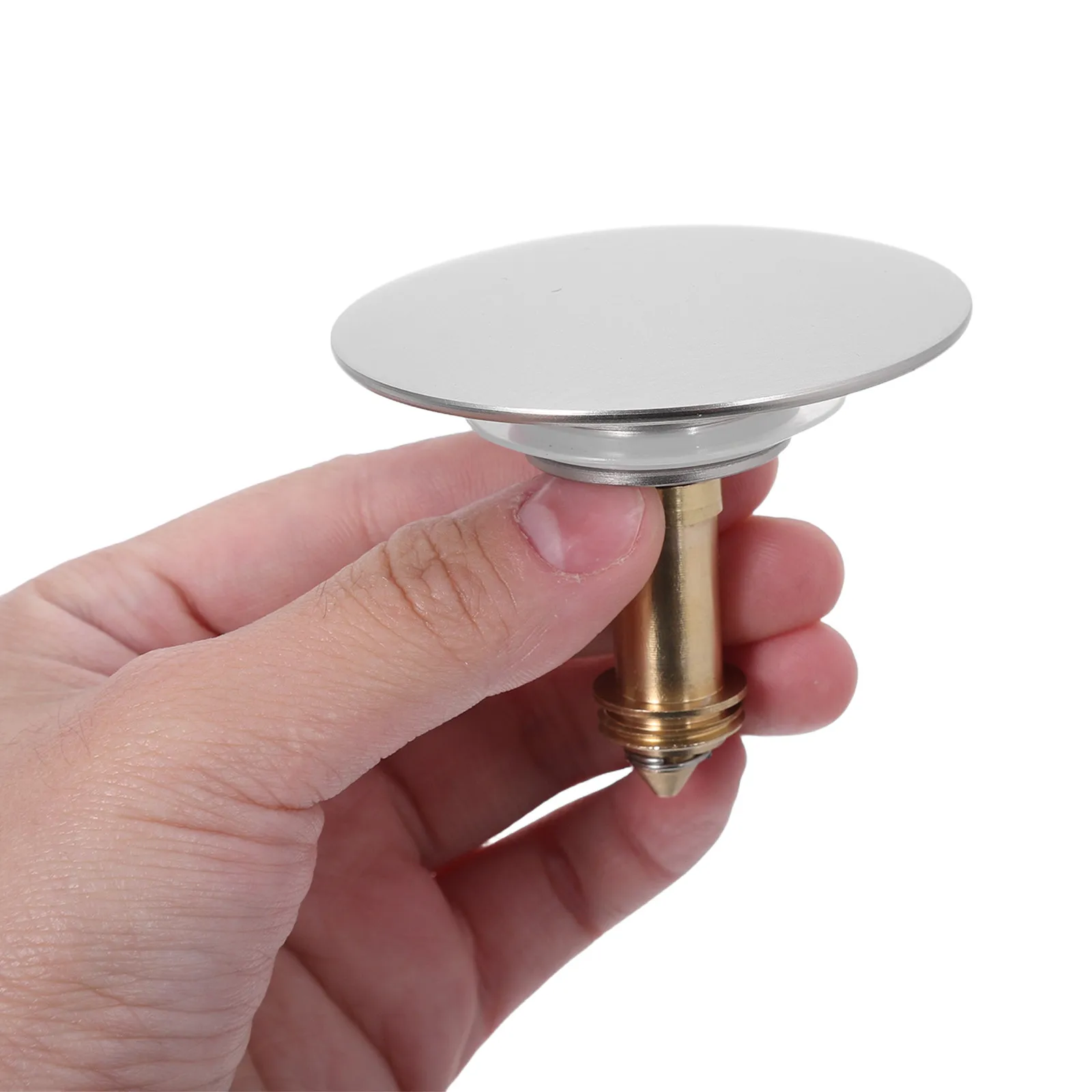 Copper Bathtub Push Button Pop Up Drain Stopper Leakproof Metal Sink Drain Stopper Tub Basin 66Mm Bathroom Washbasin