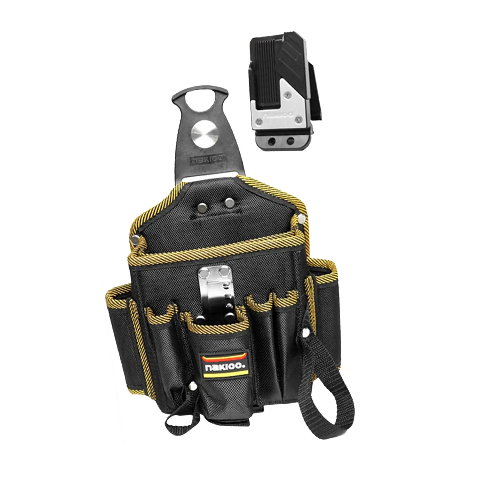 複数のポケット付きベルトクリップ付きツールポーチ、コンパクトな多目的アンチスクラッチ、ウエストツールバッグ、電気技師用ポータブル