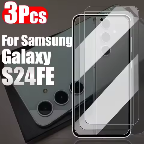 3Pcs Tempered Glass for SamSung Galaxy S24 S25 Ultra S24FE S20 Plus HD Screen Protector for SamSung S21FE S23 S22 S9 S8 S10 Film